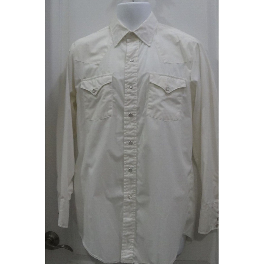 Square Dance Shirt Men's White Large H Bar C Comes with a FREE Tie #165